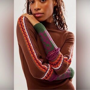 NWT Free People Top Pullover
Crochet Switch It Up Boho Thermal Knit